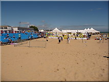 SZ0487 : Sandbanks: beach volleyball arena by Chris Downer