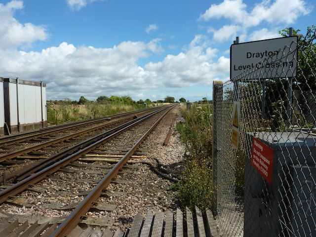 Drayton Level Crossing - view east toward Barnham