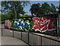 Graffiti wall, Alexandra Park skatepark, North London