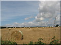 Hay bales near West Aberthaw