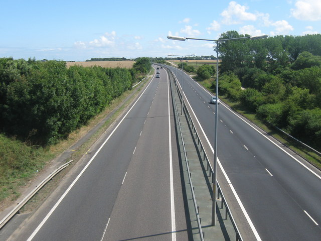 A299 Thanet Way Dual Carriageway © David Anstiss cc-by-sa/2.0 ...