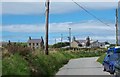 Houses around Groeslon Dinas viewed from Lon Fudr