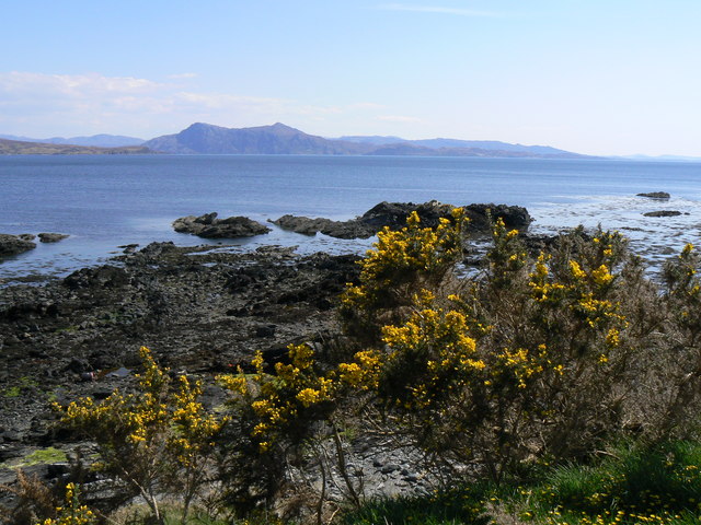 View across sound of Sleat toward Sgurr Eireagoraidh