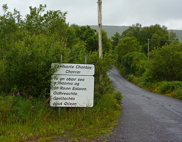 Sign on road to Gougane Barra