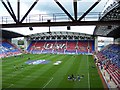 Warm up at the DW Stadium, Wigan