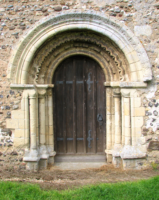 St Margaret's church in Hales - the Norman south doorway