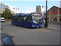 Blue bus at Sudbury bus station