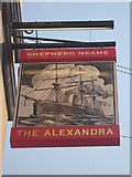 TQ7567 : The Alexandra Pub Sign by David Anstiss