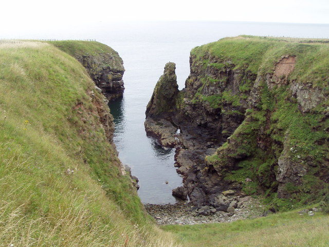 Cove between cliffs
