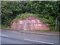 Buttress of old colliery railway bridge on Vista Road