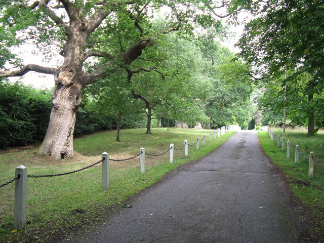 Chain fencing on driveway to Old Whyly \u00a9 Dave Spicer :: Geograph ...