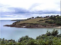 SW7929 : Maenporth Bay and High Cliff by David Dixon