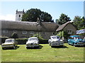 Vintage cars on display at Manaton Village Green