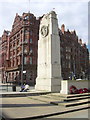 War Memorial and Midland Hotel, Manchester