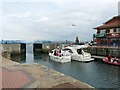 Lock gates opening