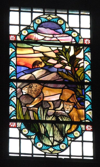 The Church of St. James and St. Basil, Fenham - stained glass window, north wall (detail)