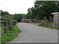 Timber yard at Copford Farm