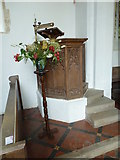 TM1577 : St Nicholas, Oakley: pulpit by Basher Eyre