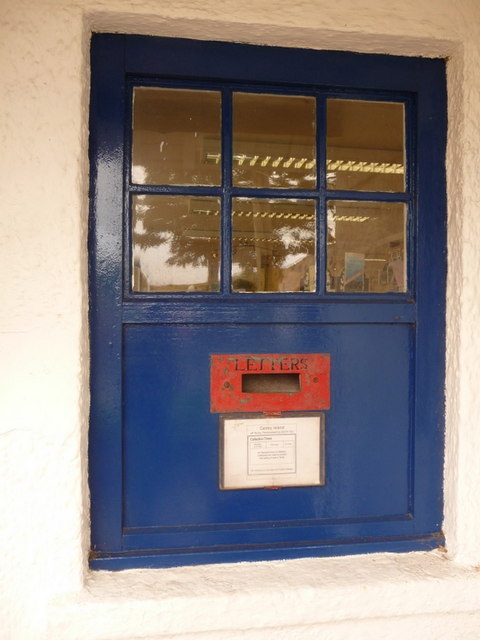 Caldey Island: postbox in post office wall