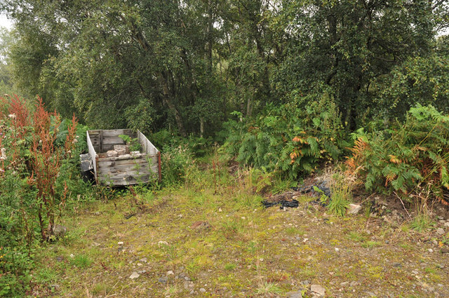 Old trailer and some fly-tipped rubbish near Wester Gruinards