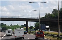 TQ5790 : M25: Warley Road bridge by N Chadwick