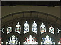 NY7863 : St. Cuthbert's Church, Beltingham - east window arch by Mike Quinn