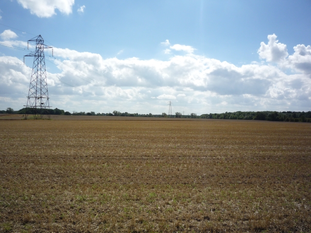 Pylons and farmland