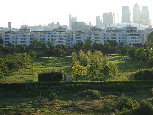 View of Thames Barrier Park.