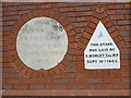 Horsham UR Church: re-laid commemorative stones