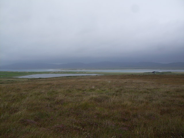 View across moorland from Sleidmeall looking east