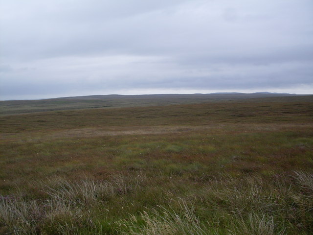 View across moorland from Sleidmeall looking south