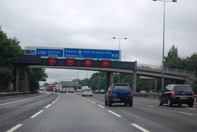 M25: anti-clockwise north of junction 11 © N Chadwick :: Geograph ...