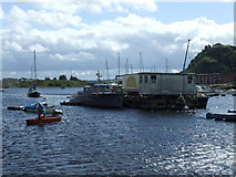 NS3975 : River Leven at Dumbarton by Thomas Nugent