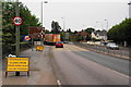 On Greenham Road approaching the roundabout