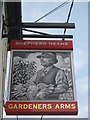 Gardeners Arms, Pub Sign, Higham