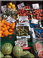 Fruit stall in the street near Doncaster Market Hall