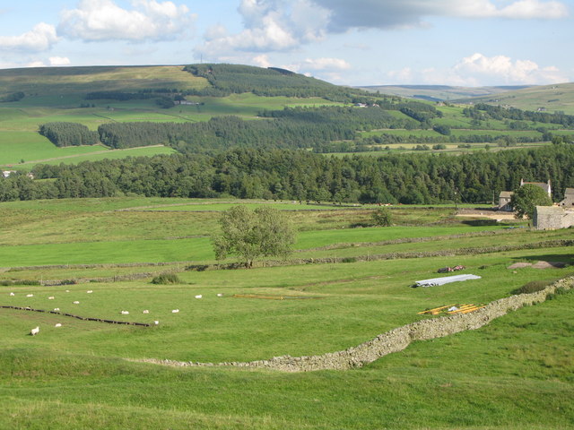 Panorama from the southwest corner of Whitley Castle (4: ESE)