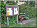 Notice board and bench, Coldeast