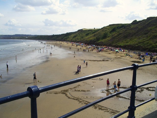 Muston Sands from the end of Filey promenade