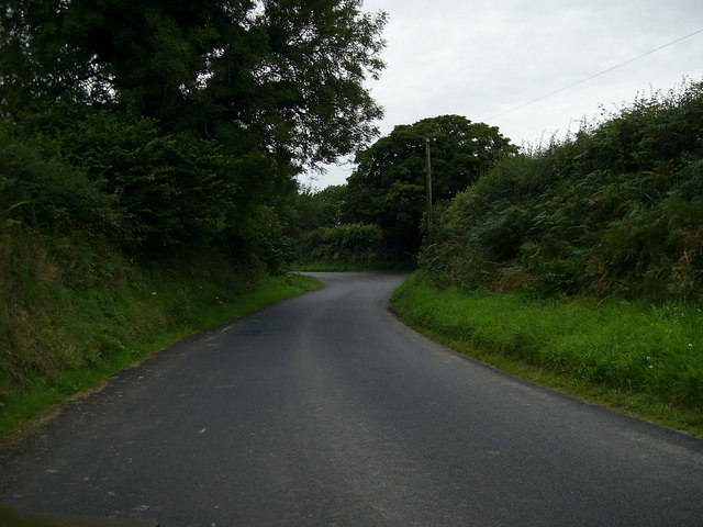 Passing place on country road