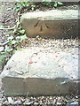 ST6071 : Benchmark on step in Arno's Vale Cemetery by Roger Templeman