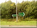 Signs on the A61 near Littlethorpe