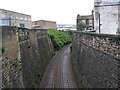 View West South West from Bridge LBE4/4, Hall Lane