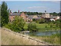 Hardwick village across the River Poulter