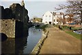 The footpath beside the castle ruins, Christchurch