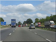 SO7807 : M5 Motorway - route confirmatory sign north of junction 13 by J Whatley