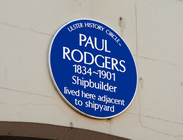 Paul Rodgers plaque, Carrickfergus