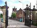 Cambusnethan North Church of Scotland from the gates of the cemetery