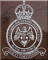 TFU crest on the Defford memorial