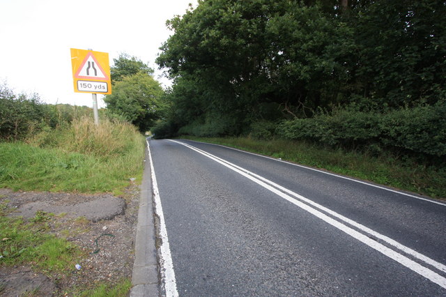 The A173 road near Ellers Wood